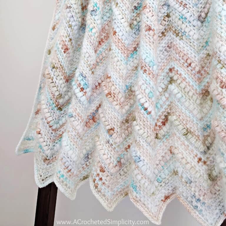 Agate Beach Chevron Crochet Blanket