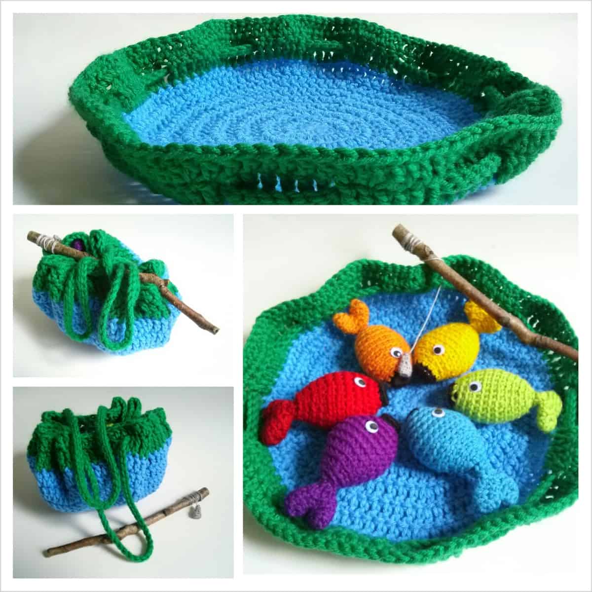 cute crochet fishing game for kids