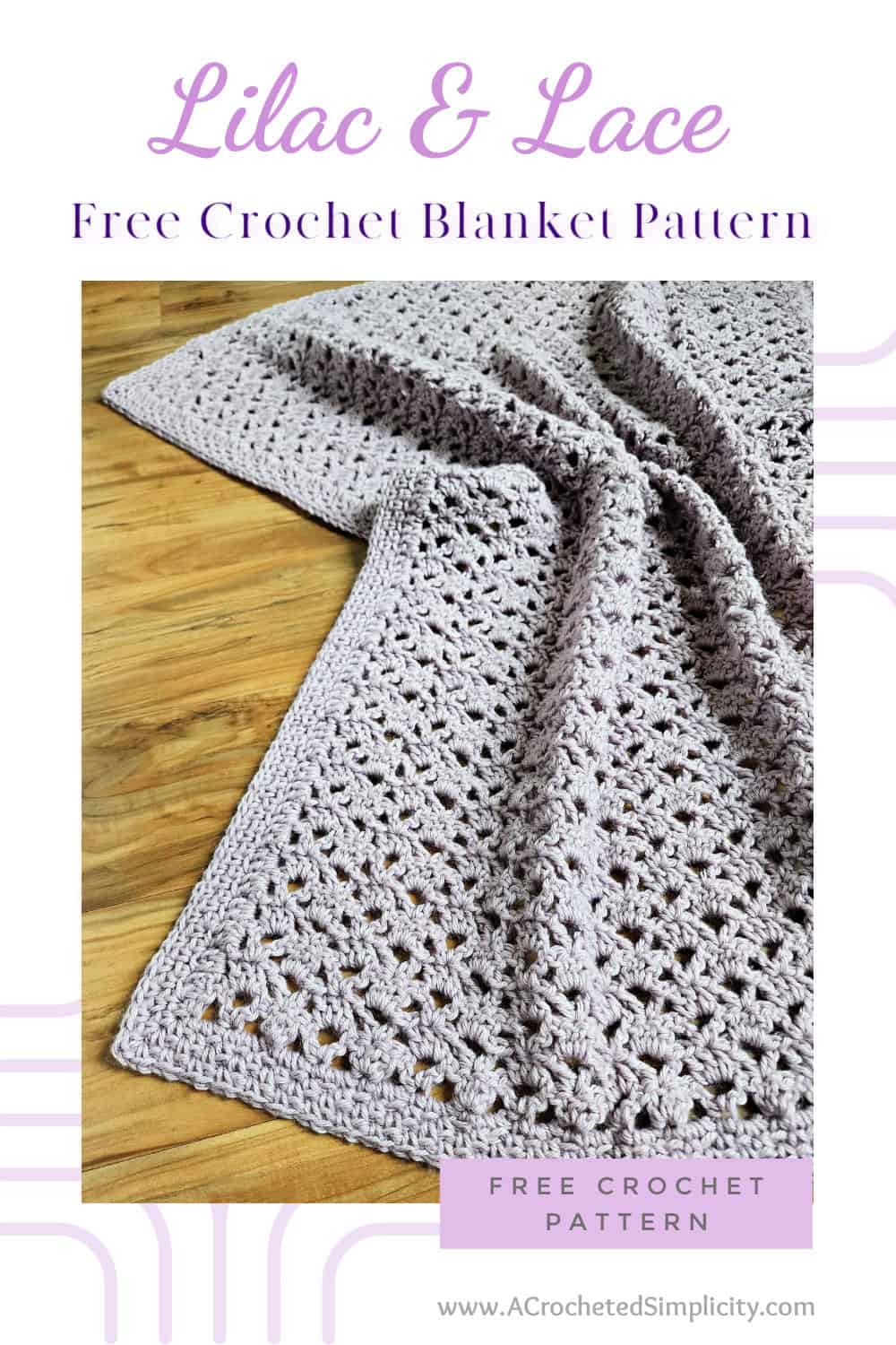 Lacy Baby Blanket Crochet Pattern A Crocheted Simplicity