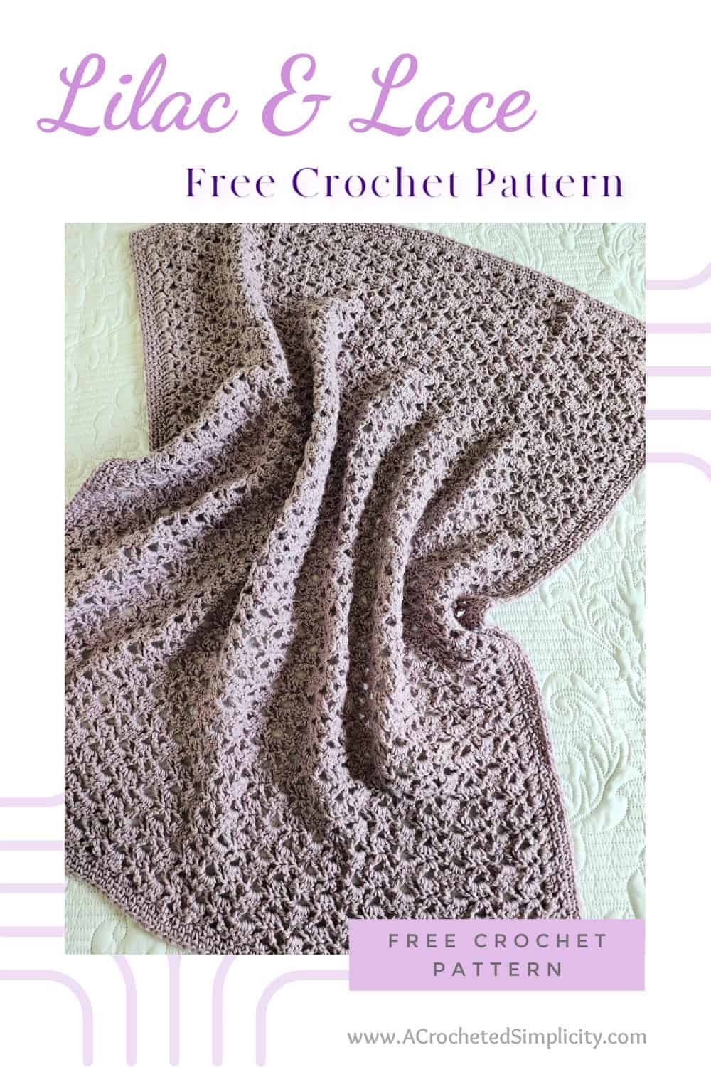 Lacy Baby Blanket Crochet Pattern A Crocheted Simplicity