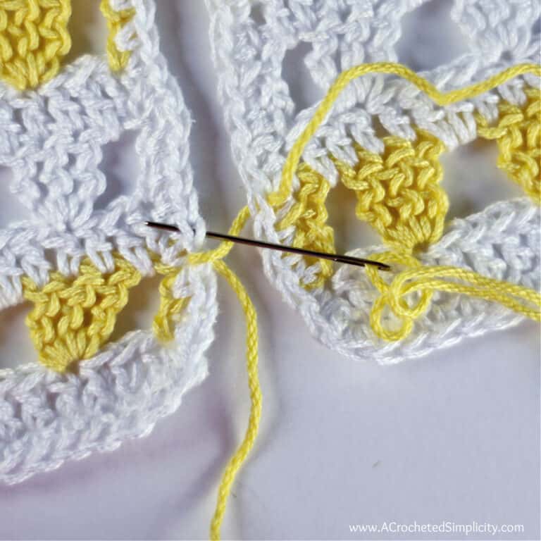 How to Sew a Mattress Stitch Crochet Seam A Crocheted Simplicity