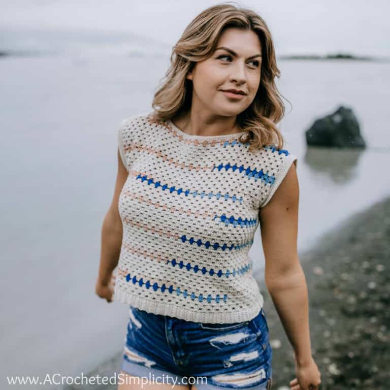 Easy Crochet Granny Stitch Top for Women