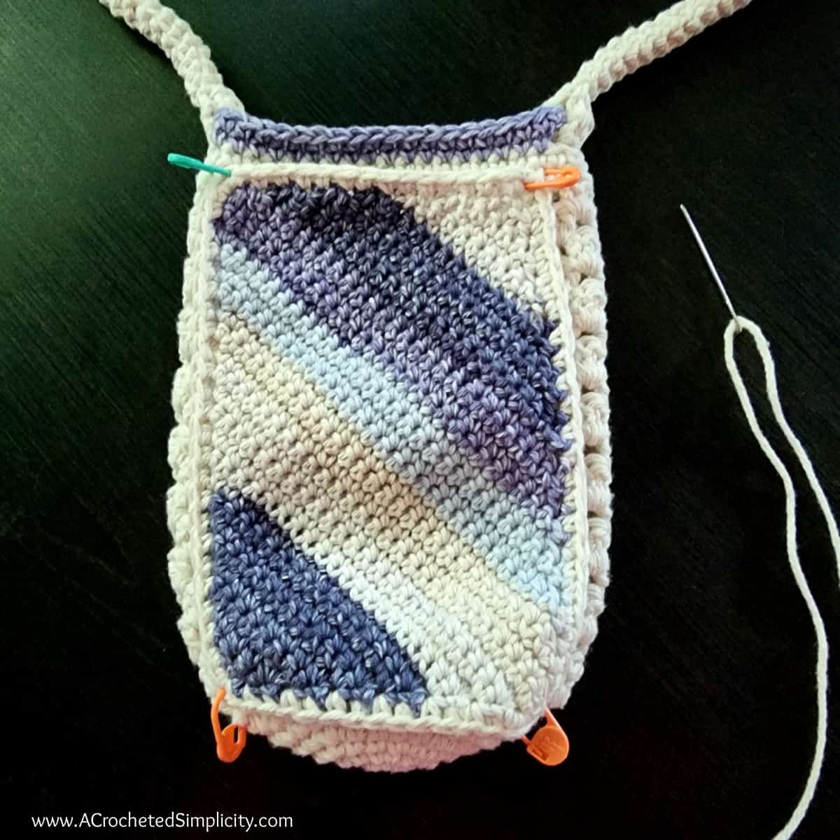 Crocheted Strap for a Bag: not stretchy and holding its shape