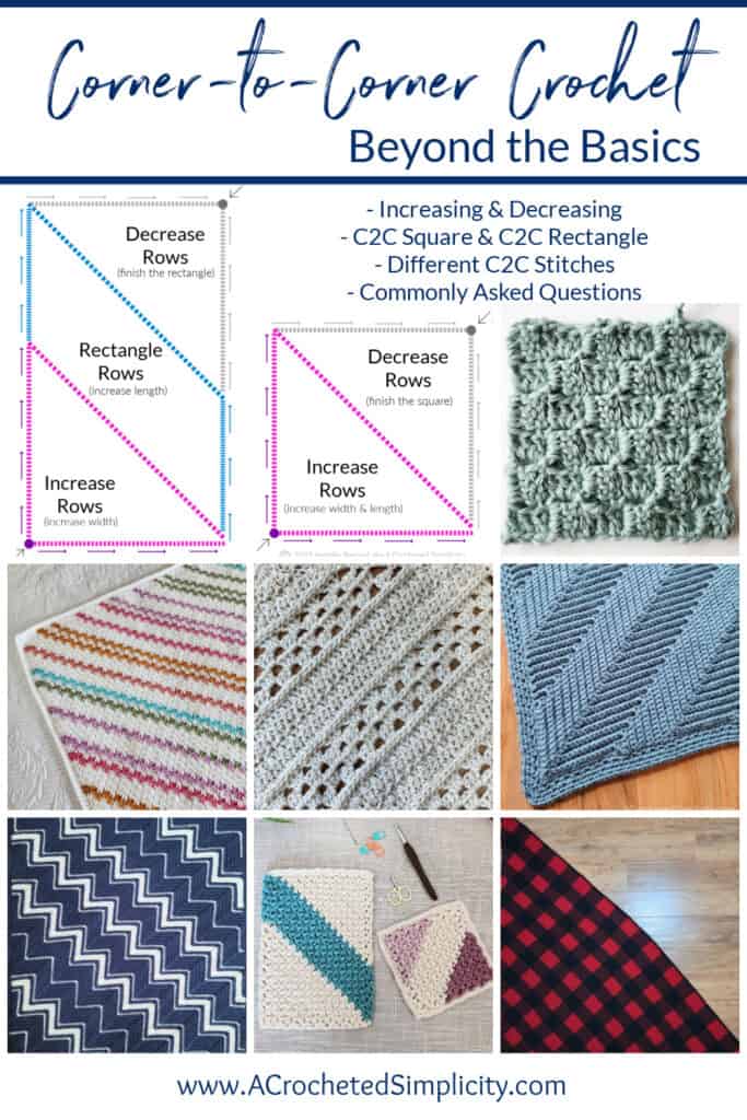 Learn to different corner to corner stitches.