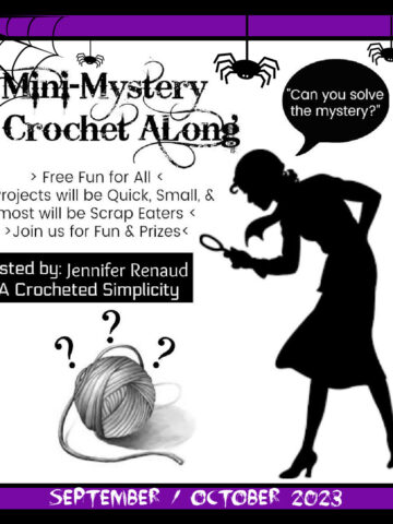 Mini-mystery Crochet Along October 2023 Halloween graphic