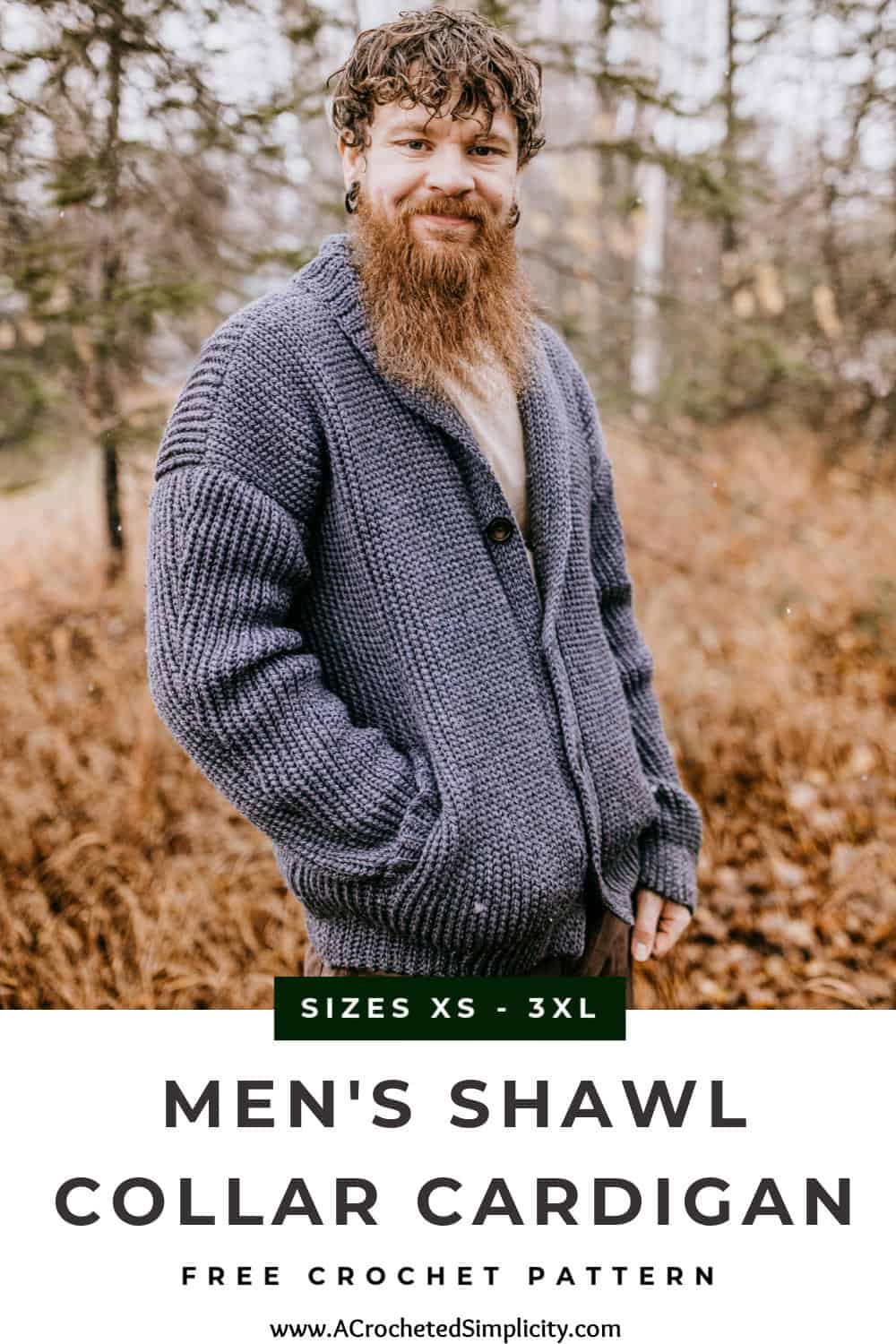 Men's Crochet Cardigan - A Crocheted Simplicity