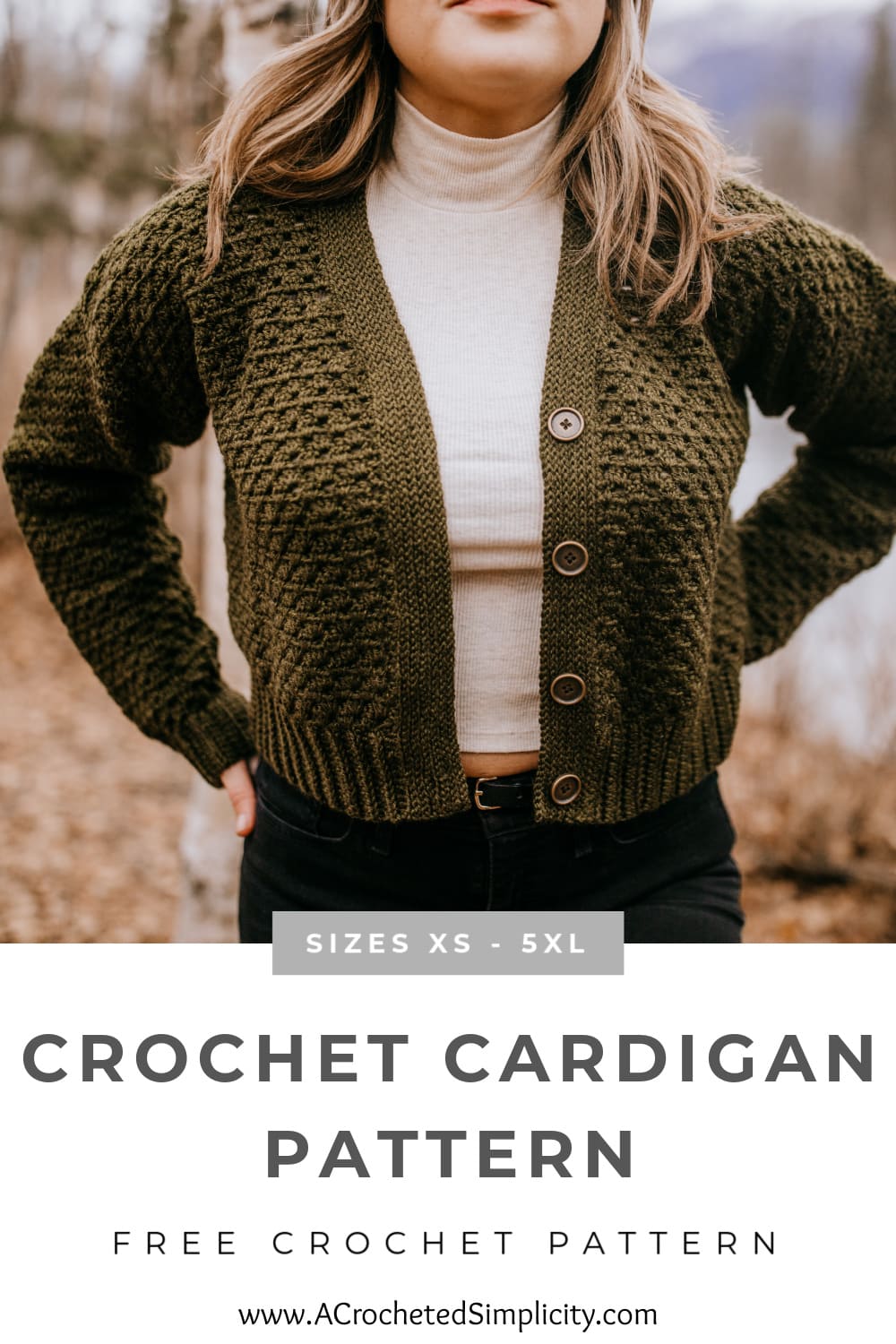 Celsea Button Up Crochet Cardigan A Crocheted Simplicity