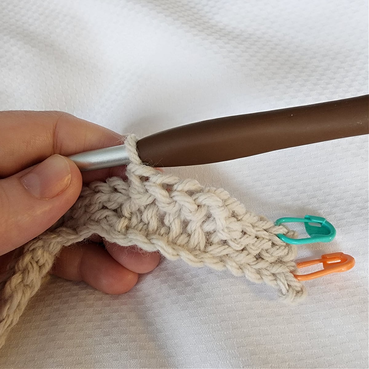 crochet inverse front loop only slip stitch tutorial 4