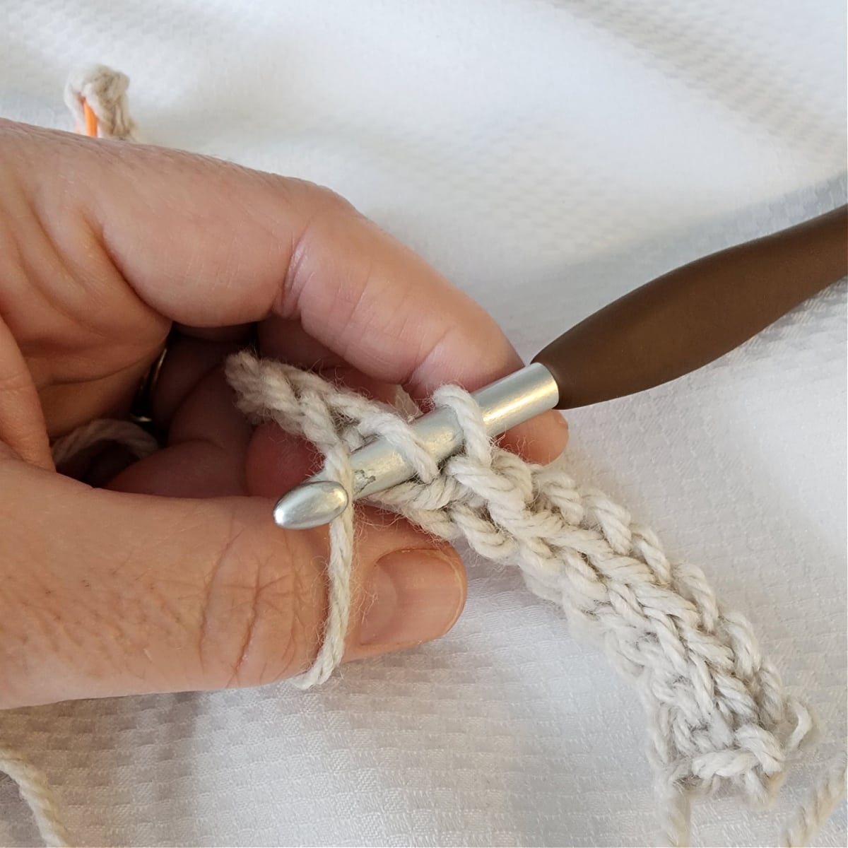 crochet inverse back loop only slip stitch tutorial 2