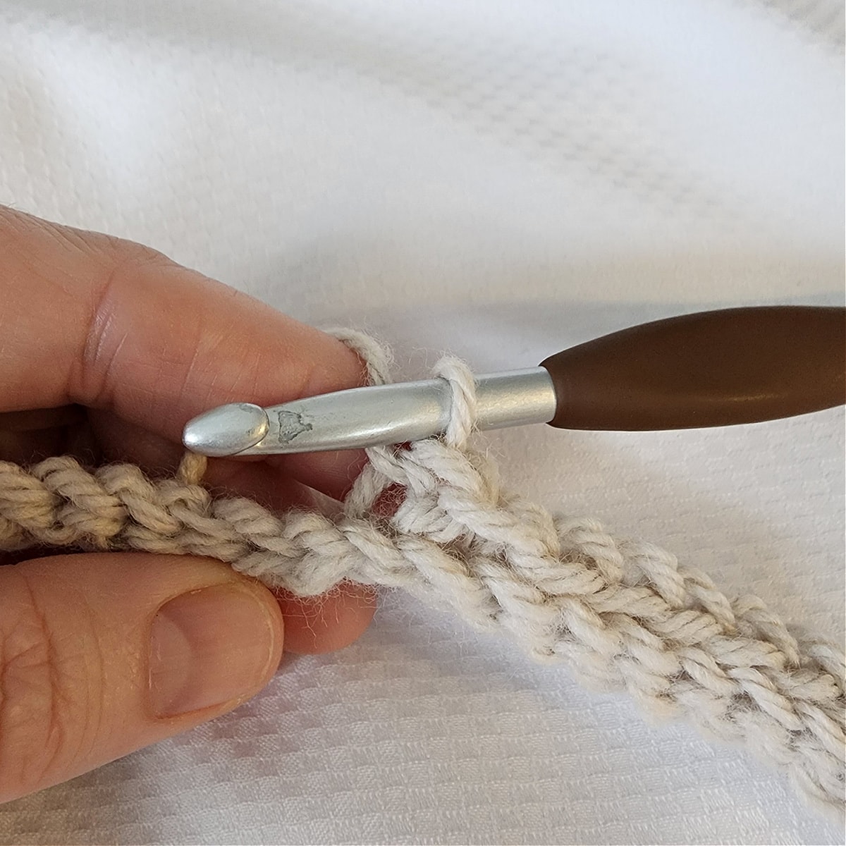 crochet inverse back loop only slip stitch tutorial 3
