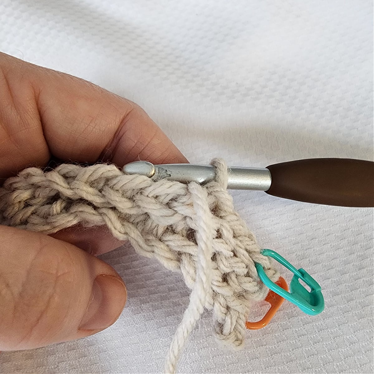 crochet inverse front loop only slip stitch tutorial 1