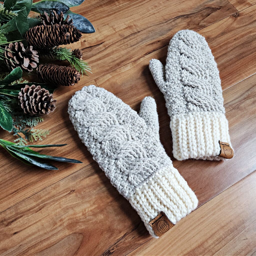 Cable Crochet Mittens A Crocheted Simplicity