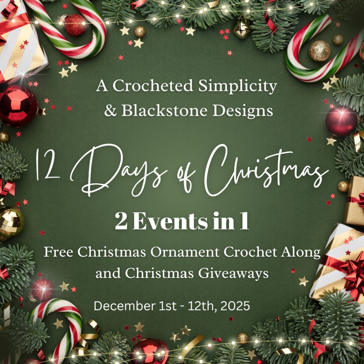 12 Days of Christmas dual event main graphic for 2025.