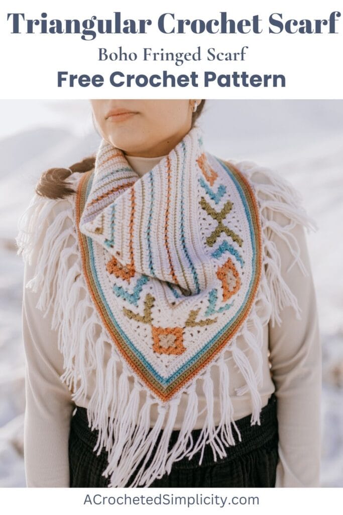 Boho Chic Crochet Triangular Scarf Pattern - A Crocheted Simplicity
