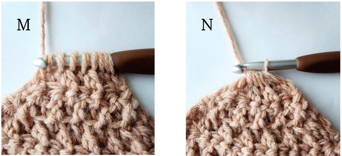 How to make the alternate dc7tog crochet stitch.