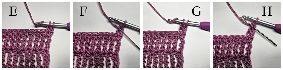 How to make the chainless dtr crochet stitch.