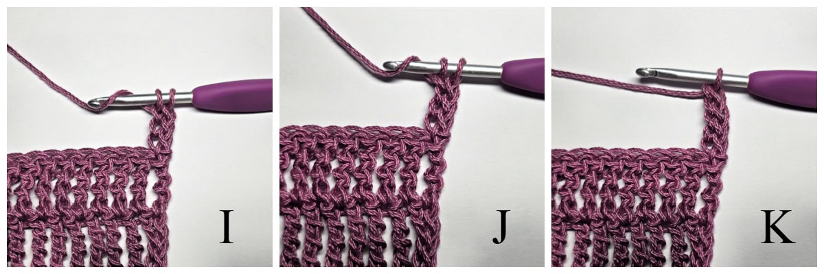 How to make the chainless double treble crochet stitch.