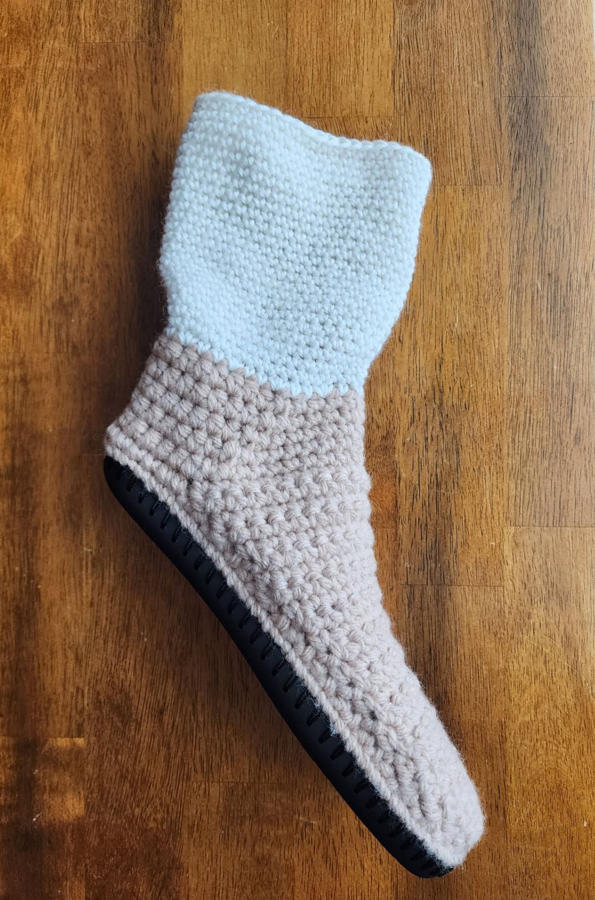 The Ankle of the slipper boot complete.