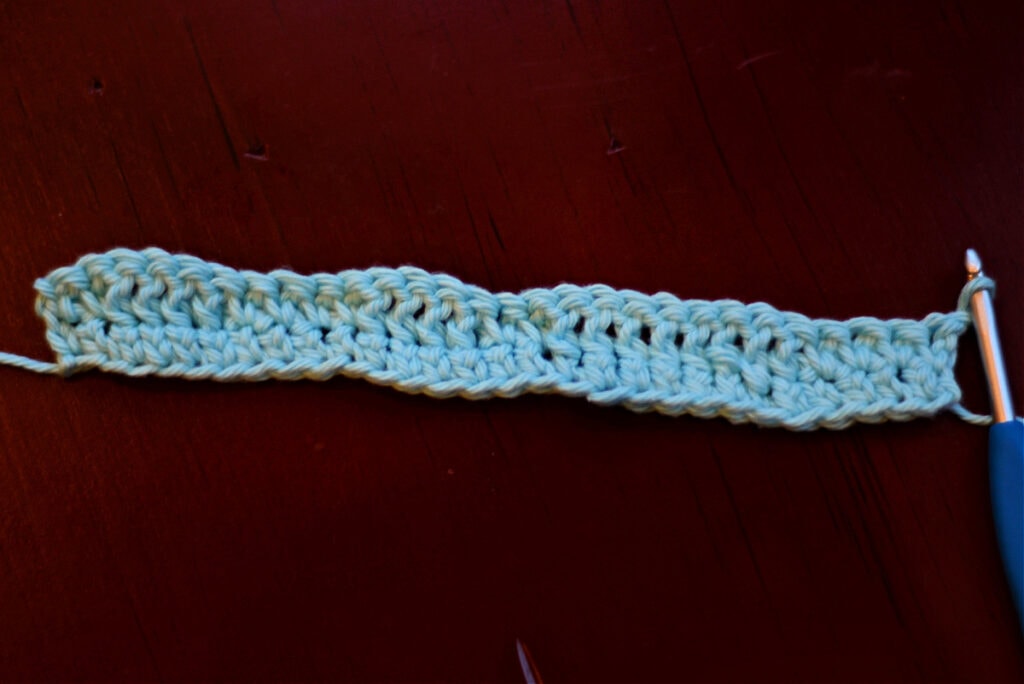 Creating crochet cables.