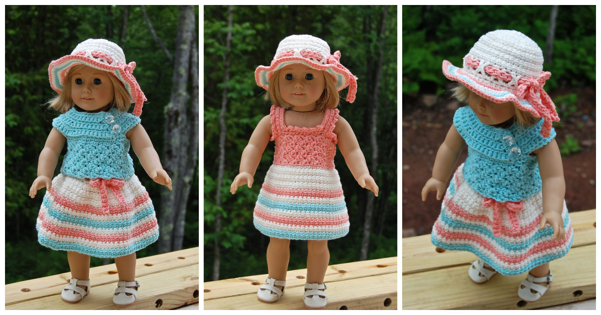 crochet pattern for doll dress Amigurumi Doll Clothes Crochet Pattern, Outfit With Watering Can (PDF)