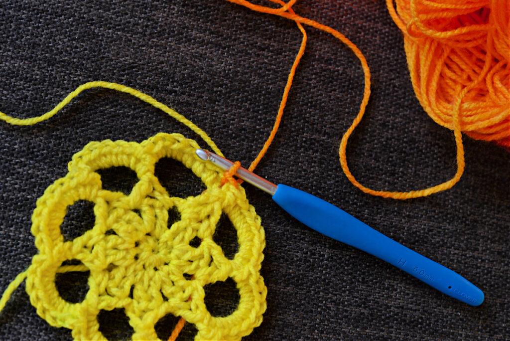 How to crochet butterflies in the mandala vest.