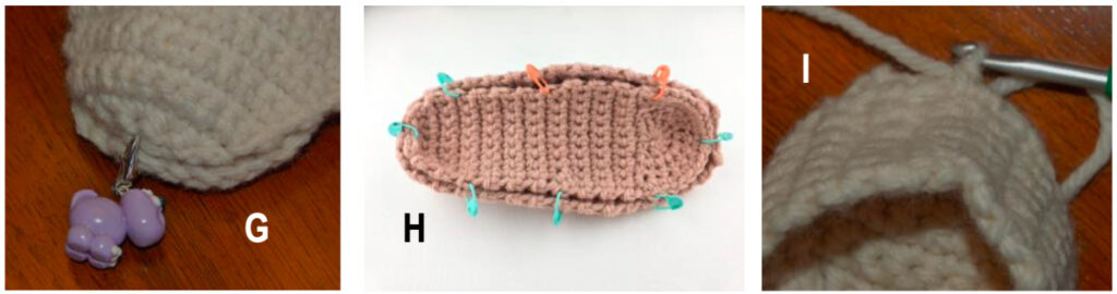 Seaming tutorial for the crochet slippers.
